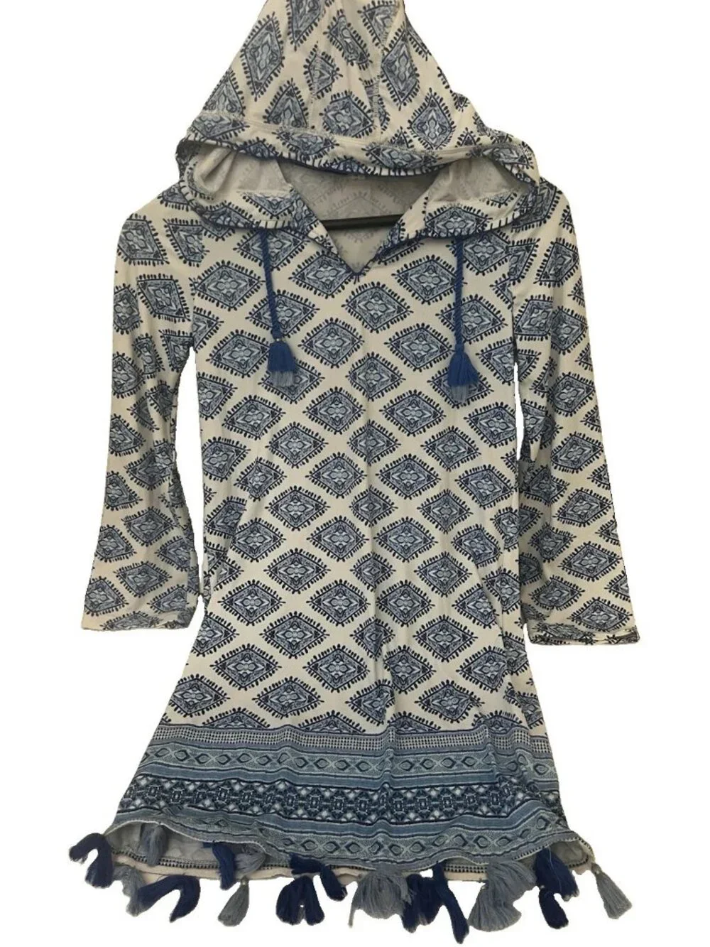 Kids Cabana Life | Stylish Blue Cover Up Dress with Tassels | Girls Size 10.   C
